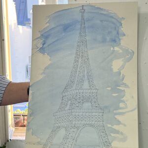 Tour Eiffel en bleu